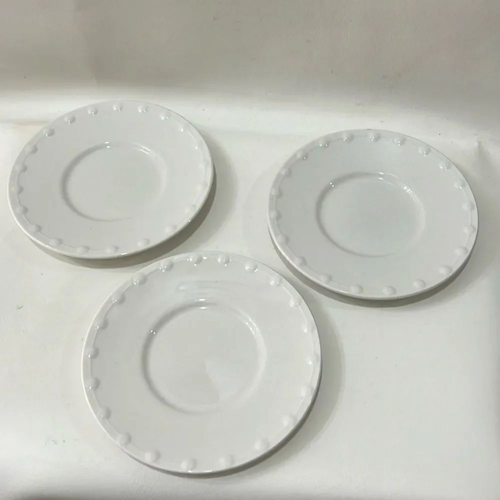 Oneida Katherine 3 White Small Plate Saucer 6 1/4 In Round Gourmet Collection